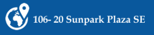Map icon with address text.